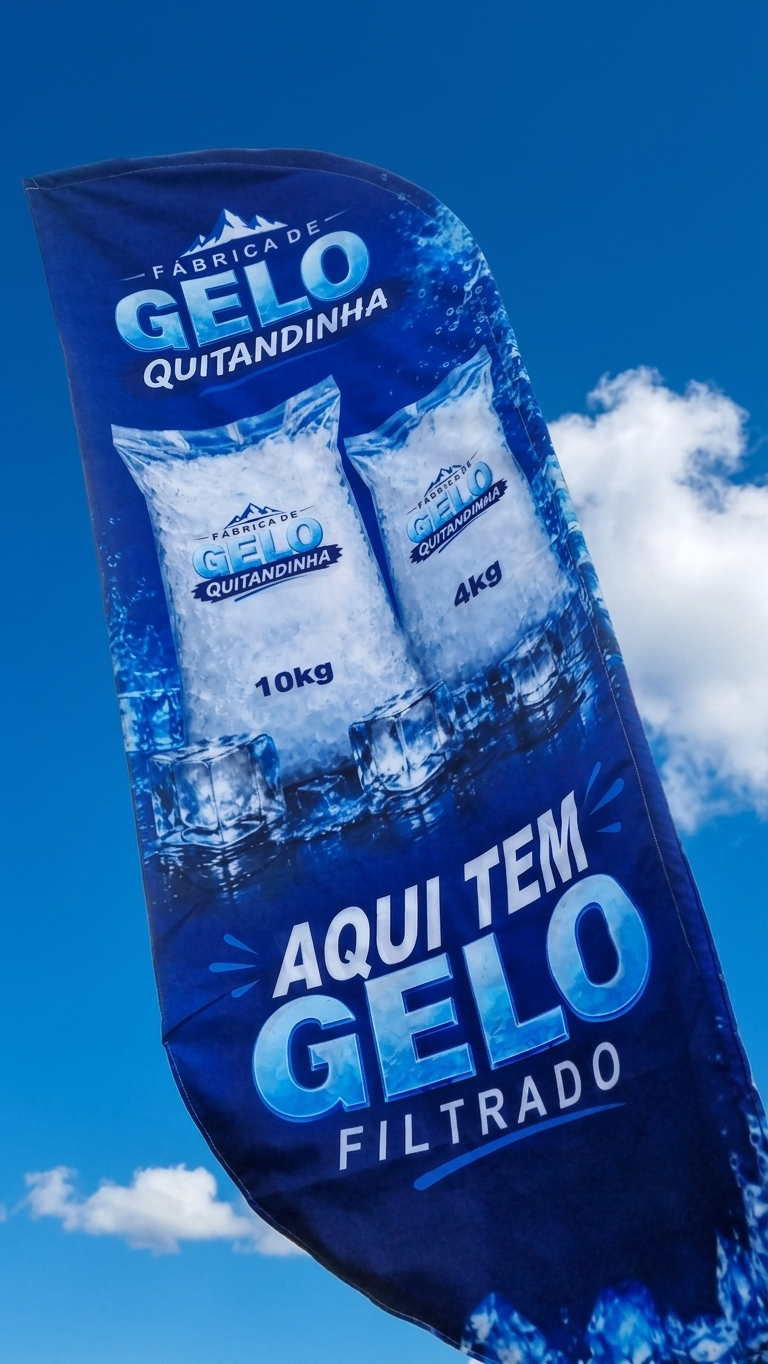 Identificação da Fábrica de Gelo Quitandinha no ponto parceiro